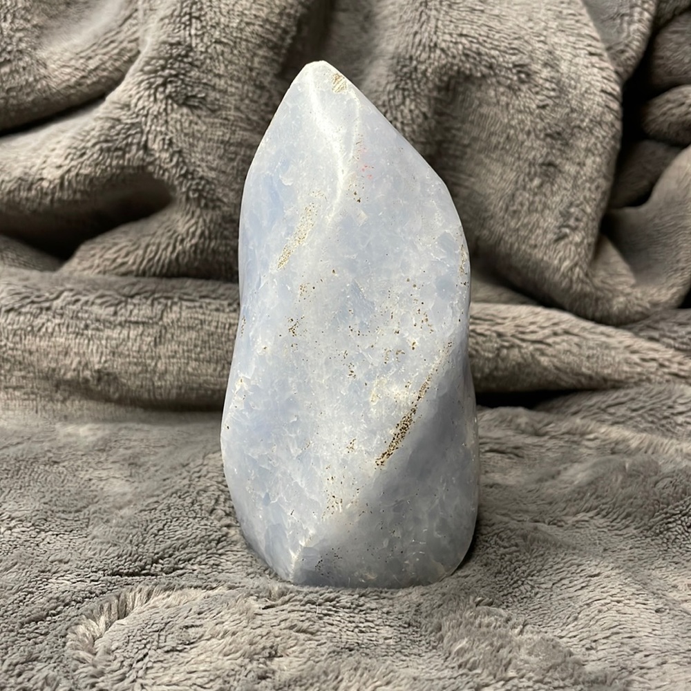 Light Blue Chalcedony Flame Tower